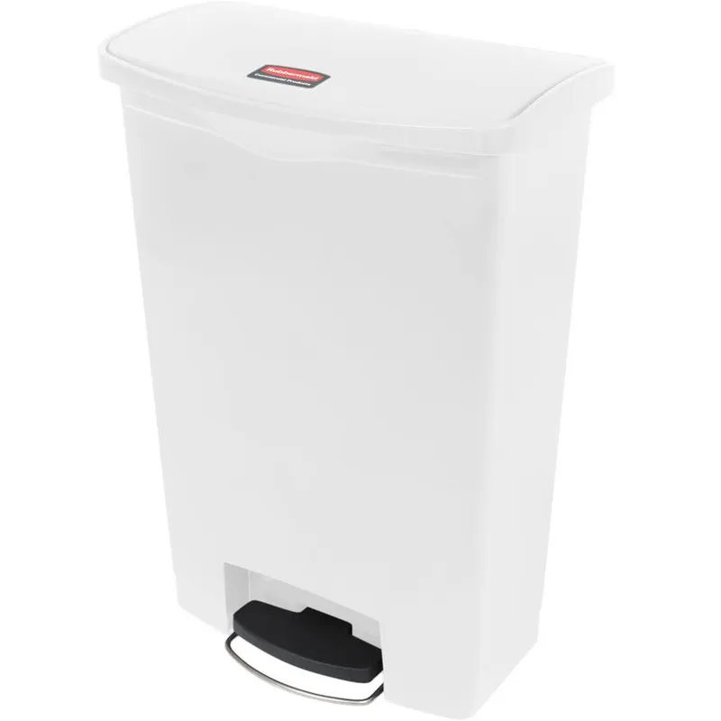Rubbermaid Step-on keskeny pedálos szemetes kuka- fehér- 90 literes