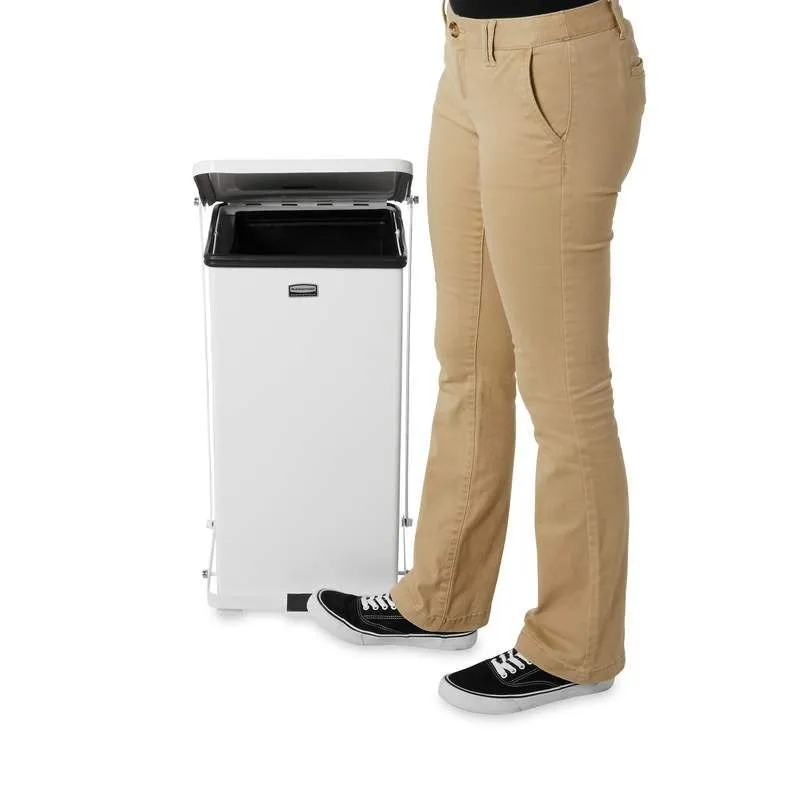 Rubbermaid acél pedálos szemetes 25L- fehér
