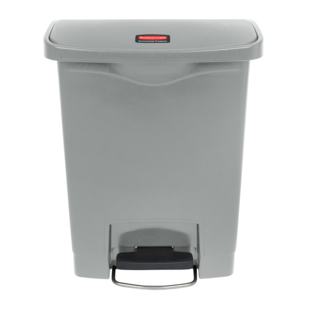 Rubbermaid Step-On keskeny pedálos szemetes kuka-szürke-30 literes