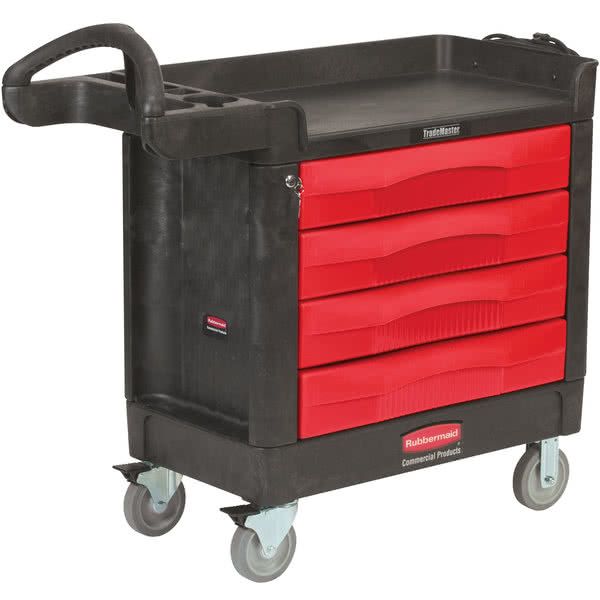 Rubbermaid TradeMaster zárható szerszámos kocsi-4 fiókos