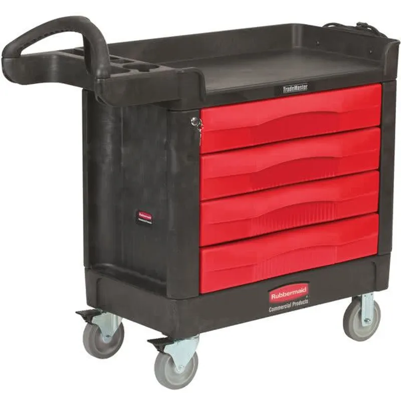 Rubbermaid TradeMaster zárható szerszámos kocsi-4 fiókos