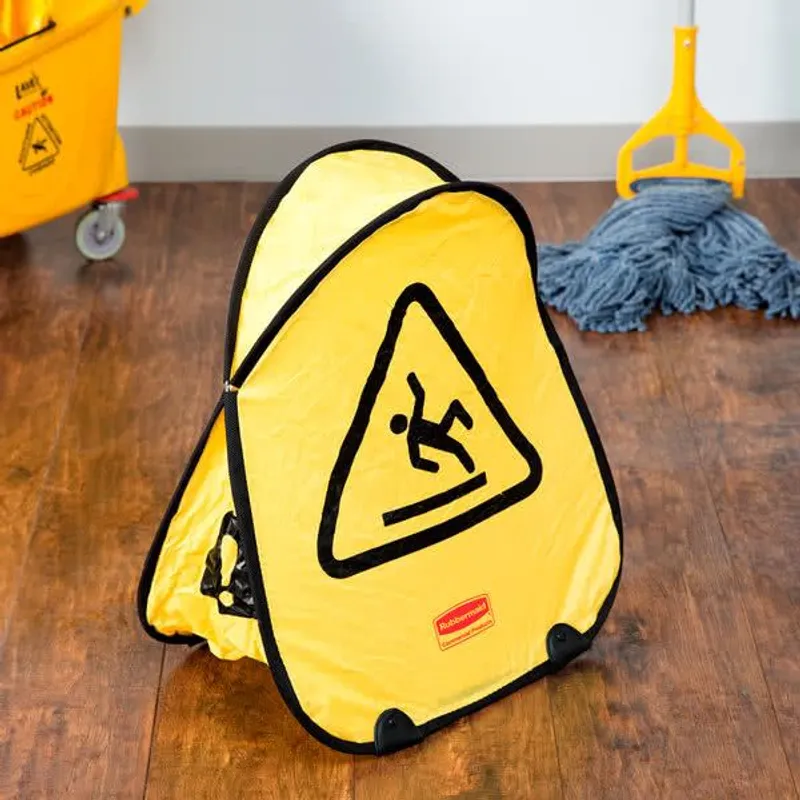 Rubbermaid összehajtható csúszásveszély "tábla", kúp formájú-sárga