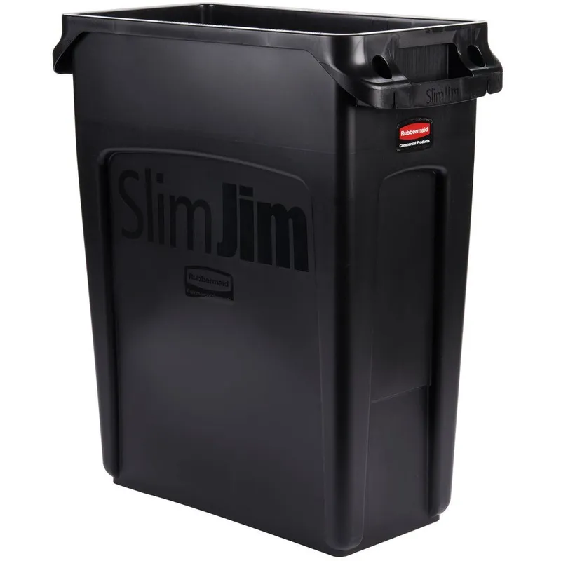 Rubbermaid Slim Jim keskeny szemetes kuka 60L fekete