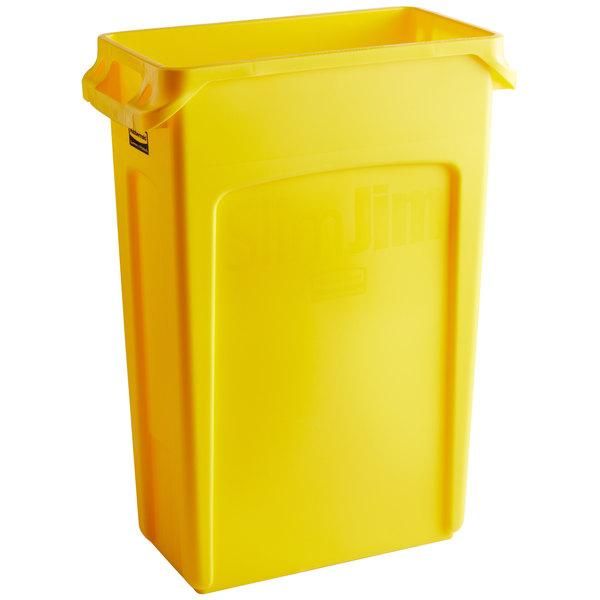 Rubbermaid Slim Jim szemetes kuka- 87L-sárga