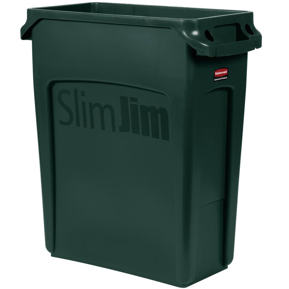 Rubbermaid Slim Jim keskeny szemetes kuka 60L-zöld