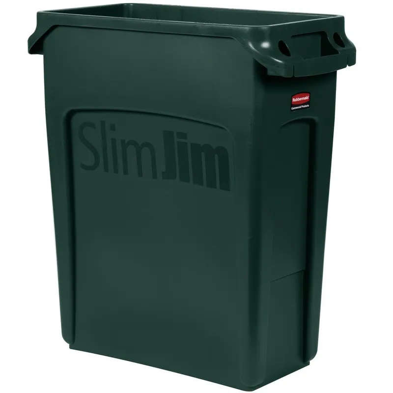 Rubbermaid Slim Jim keskeny szemetes kuka 60L-zöld
