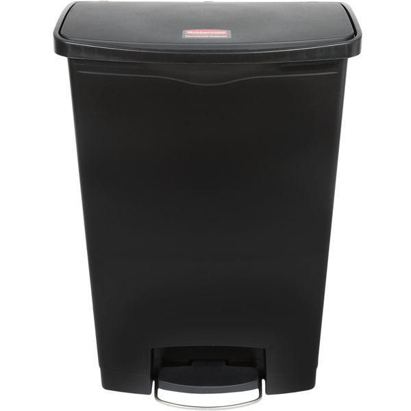 Rubbermaid Step-on keskeny pedálos szemetes kuka- fekete- 90 literes