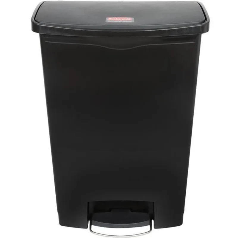 Rubbermaid Step-on keskeny pedálos szemetes kuka- fekete- 90 literes