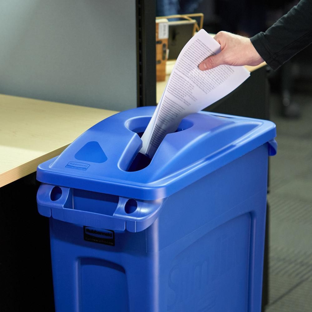 Rubbermaid Slim Jim szelektív kuka tető-kék