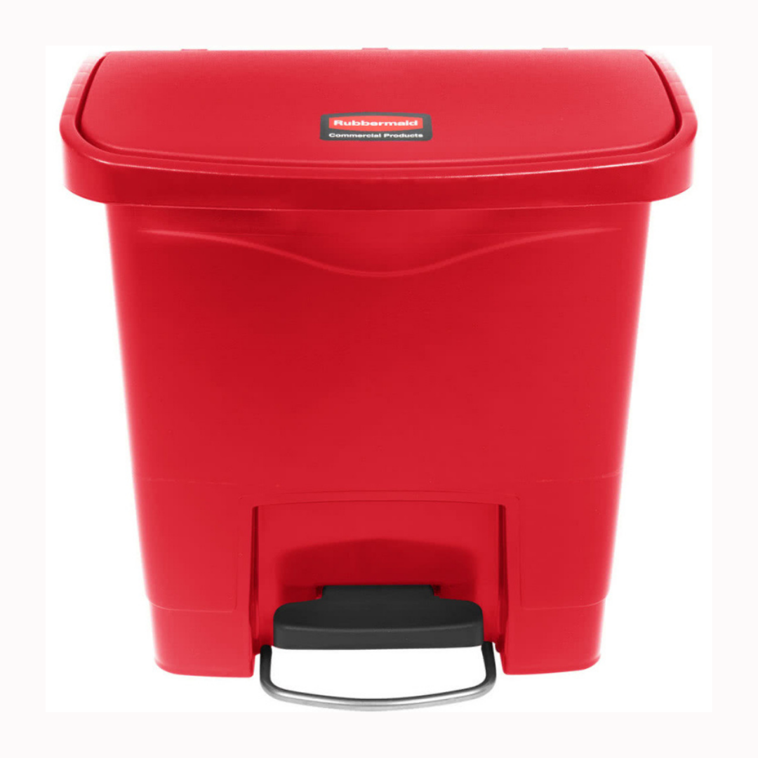 Rubbermaid Step-On keskeny szemetes kuka-15 L -piros