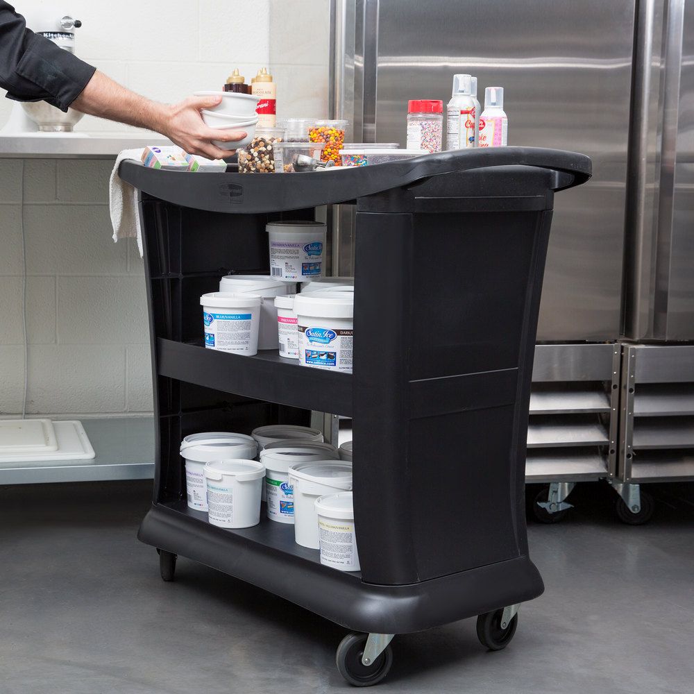 Rubbermaid exkluzív szállodai szerviz kocsi- 3 polcos