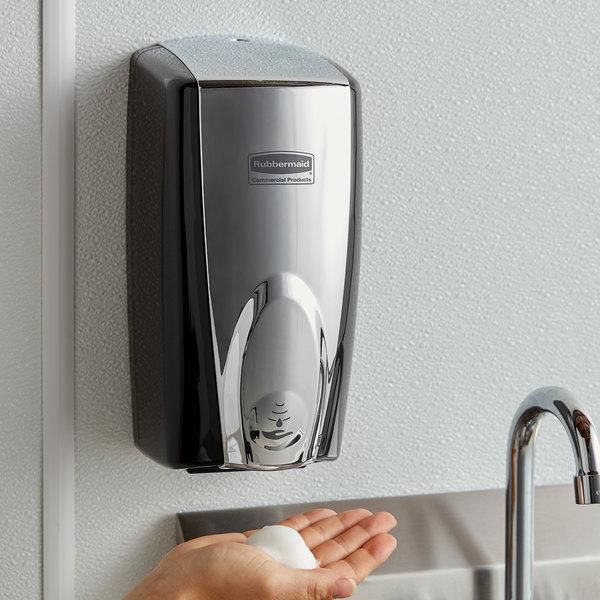 Rubbermaid 1,1L-es automata hab fertőtlenítő adagoló/szappan adagoló króm-fekete