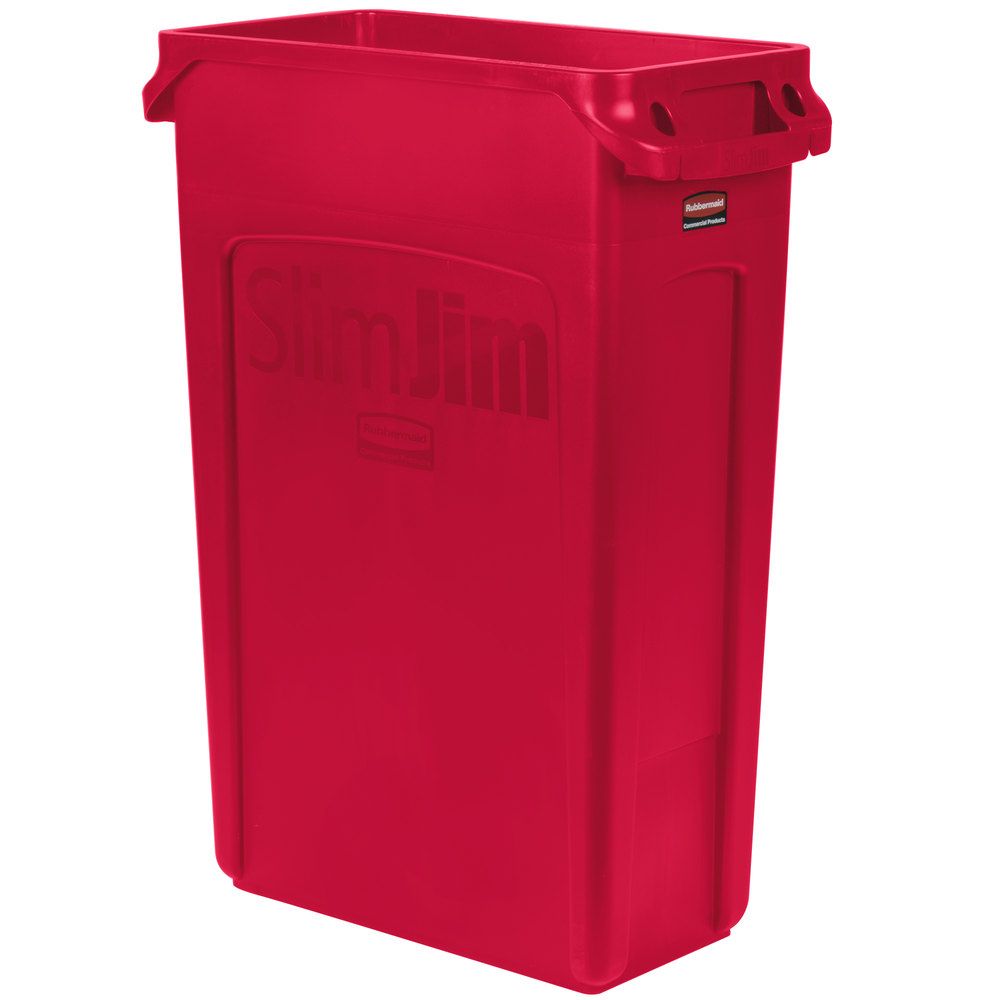 Rubbermaid Slim Jim szemetes kuka- 87 literes-piros