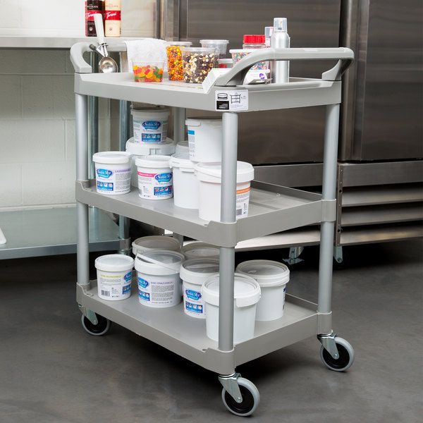 Rubbermaid kisméretű szervízkocsi, szürke