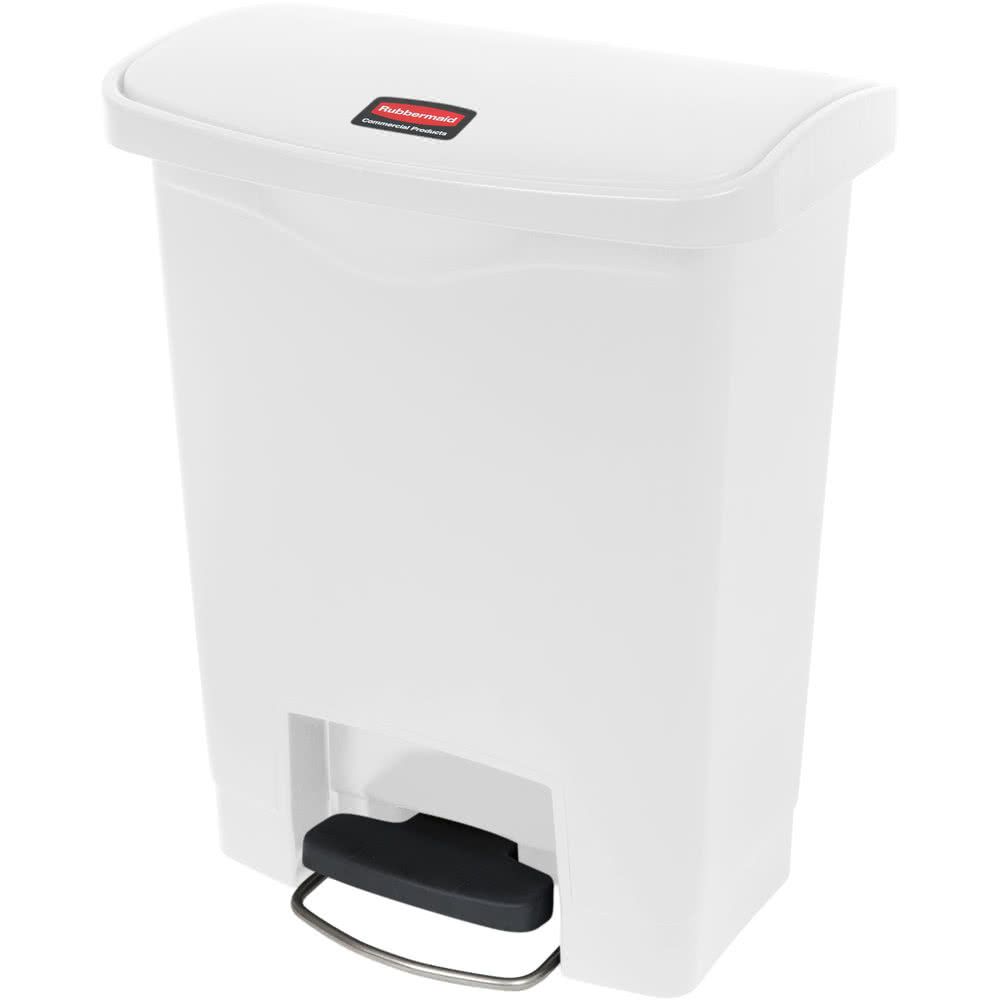 Rubbermaid Step-On keskeny pedálos szemetes kuka-fehér-30 literes