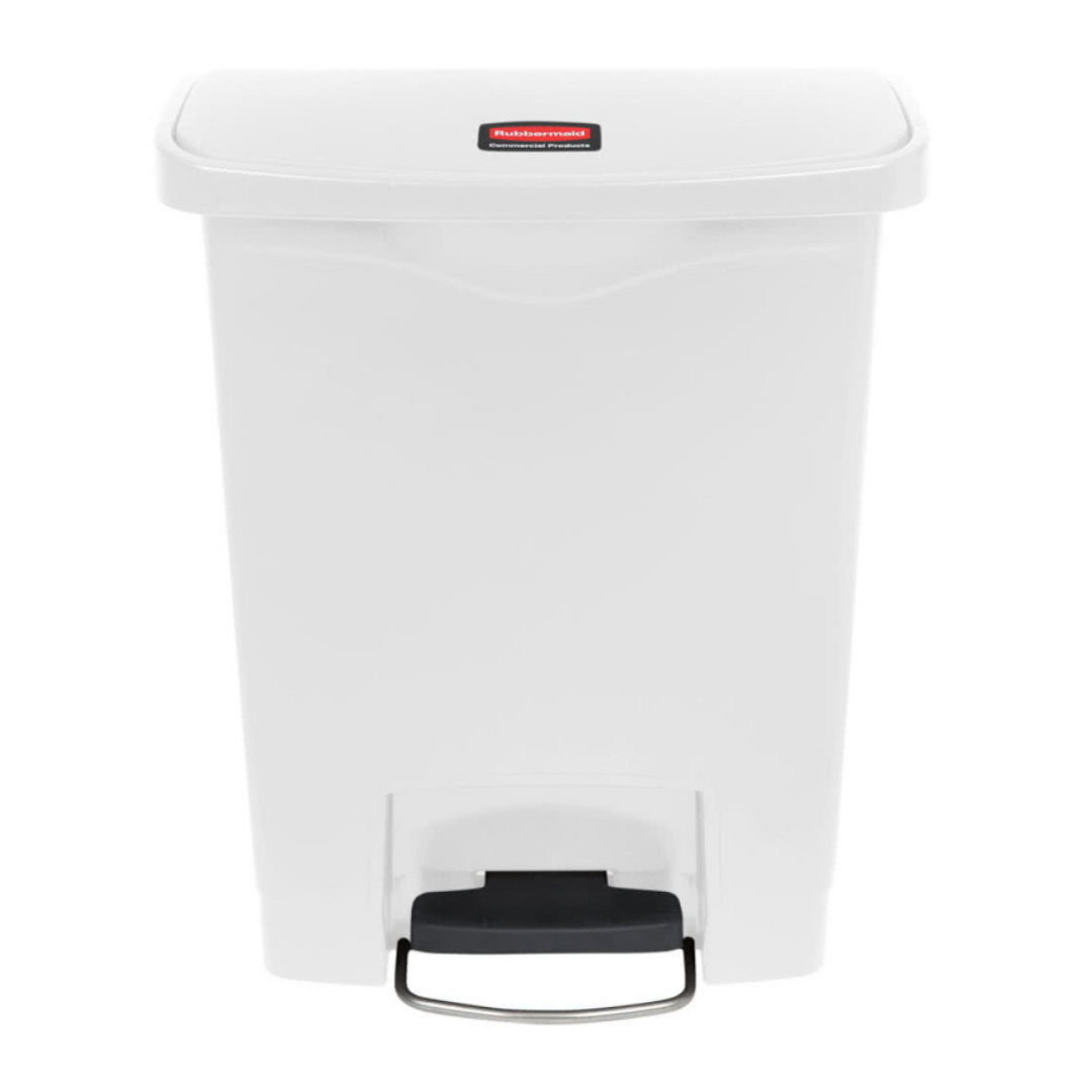 Rubbermaid Step-On keskeny pedálos szemetes kuka-fehér-30 literes