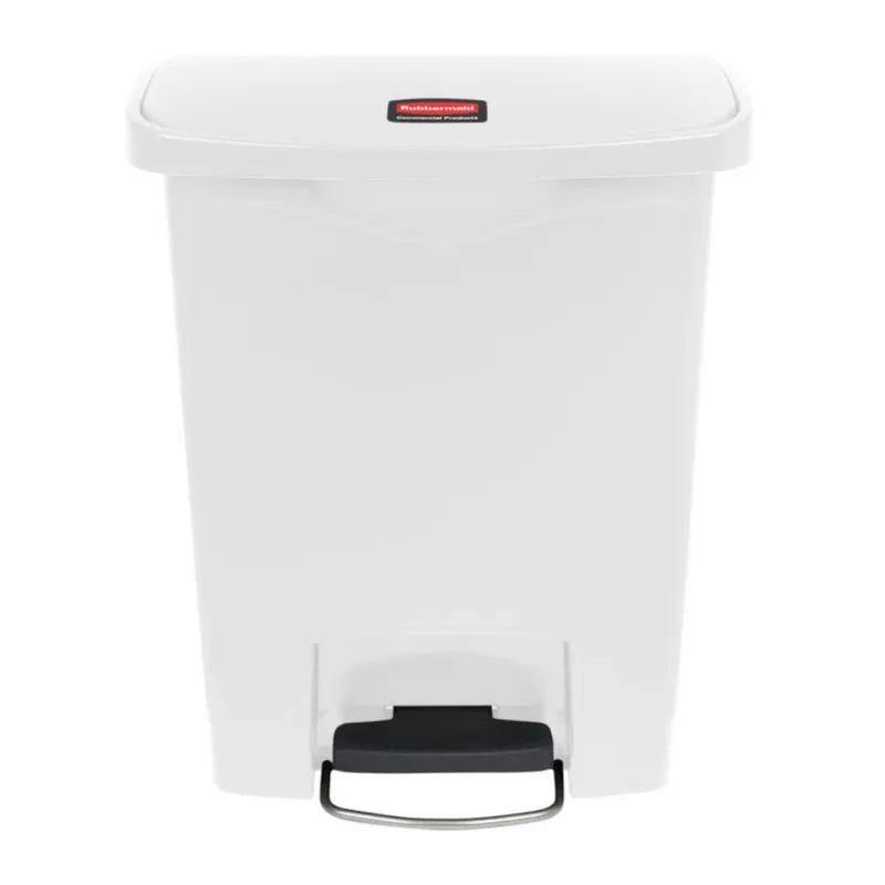 Rubbermaid Step-On keskeny pedálos szemetes kuka-fehér-30 literes