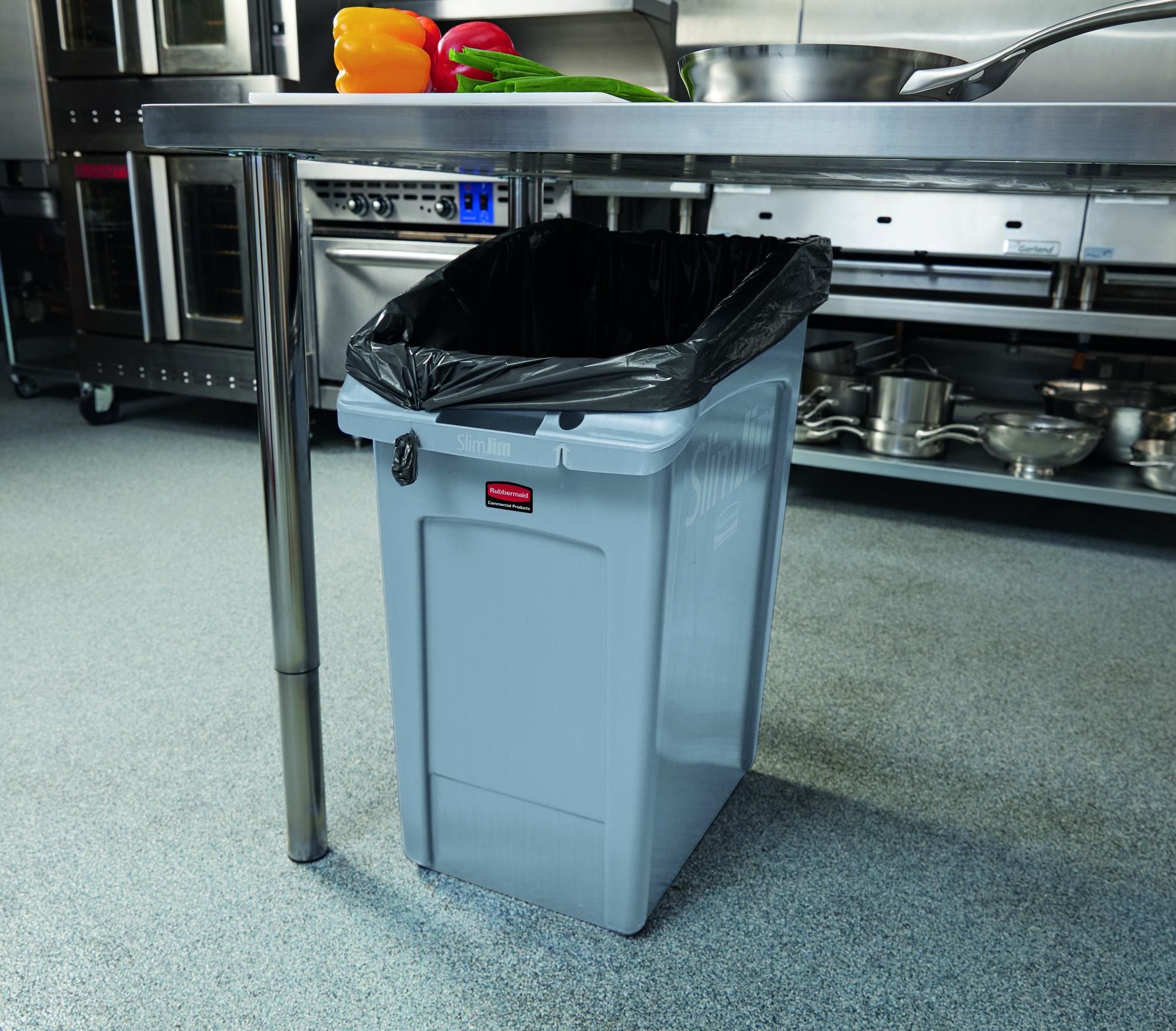 Rubbermaid Slim Jim pult alatti szemetes 87L szürke