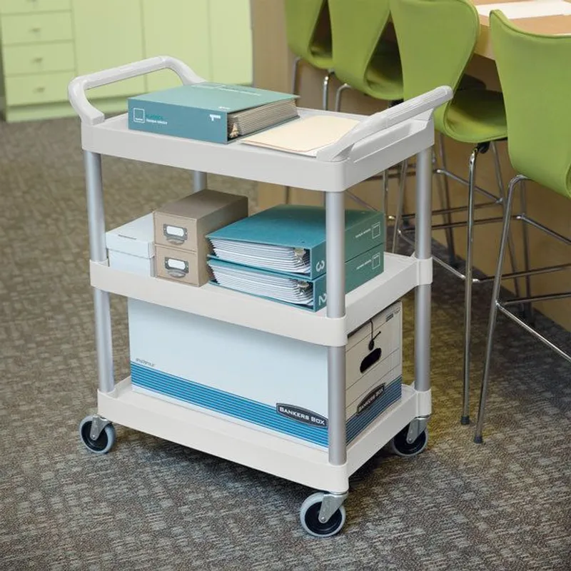 Rubbermaid kisméretű szervízkocsi, fehér