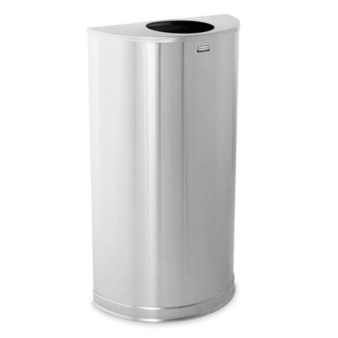 Rubbermaid dekoratív félkör alakú szemetes - 45 literes- ezüst