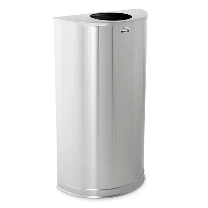 Rubbermaid dekoratív félkör alakú szemetes - 45 literes- ezüst