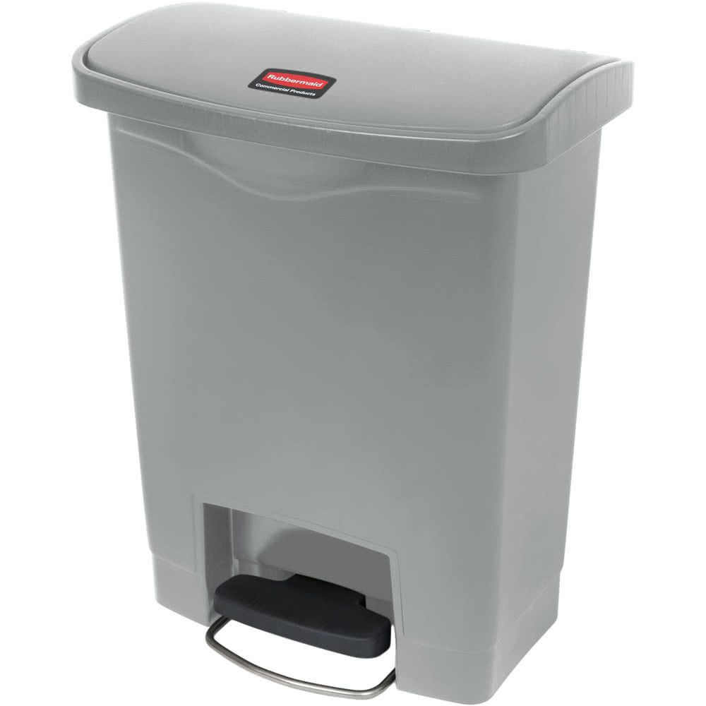 Rubbermaid Step-On keskeny pedálos szemetes kuka-szürke-30 literes