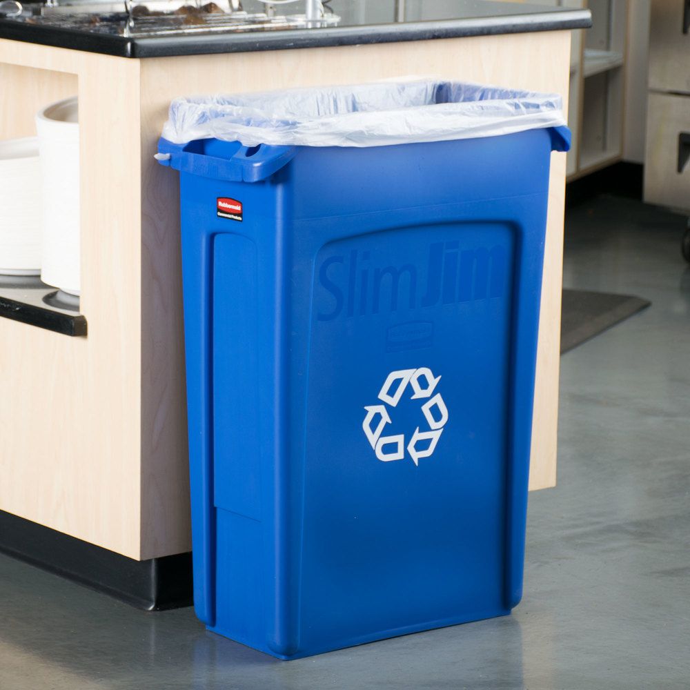 Rubbermaid Slim Jim szemetes kuka- 87 literes-kék