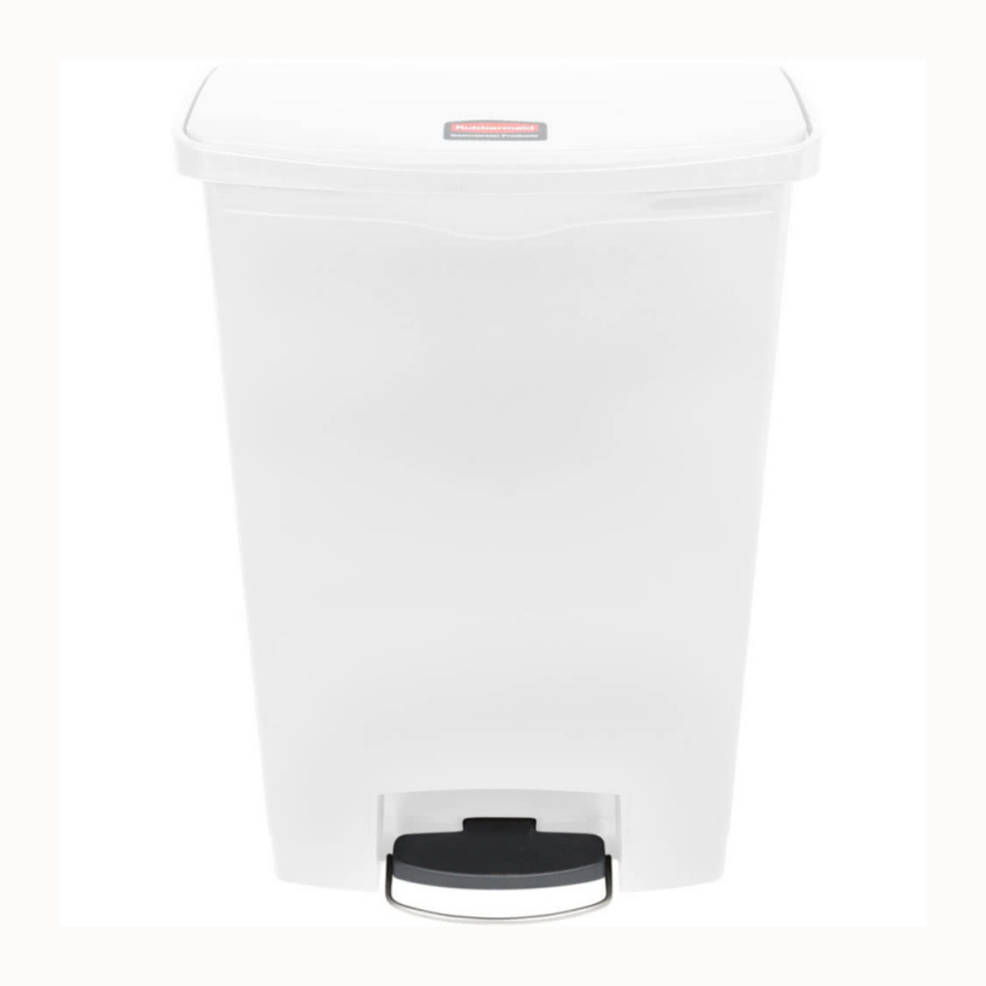 Rubbermaid Step-on keskeny pedálos szemetes kuka- fehér- 90 literes