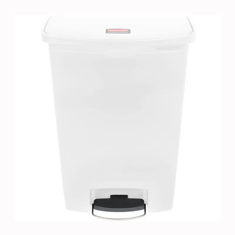 Rubbermaid Step-on keskeny pedálos szemetes kuka- fehér- 90 literes
