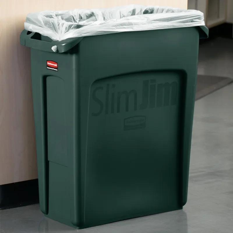 Rubbermaid Slim Jim keskeny szemetes kuka 60L-zöld