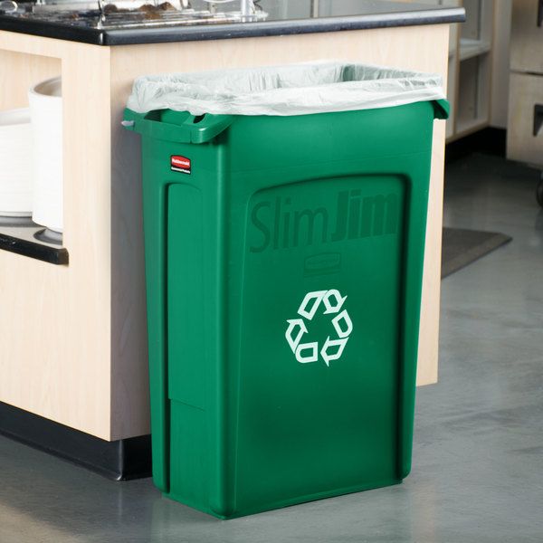 Rubbermaid Slim Jim szemetes kuka- 87 literes-zöld
