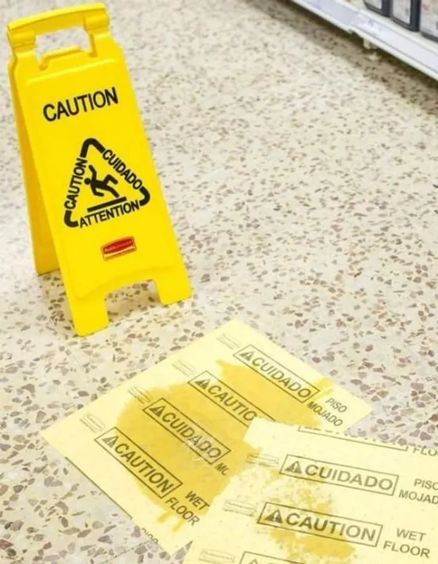 Rubbermaid csúszásveszély figyelmeztető tábla