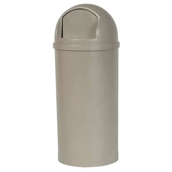 Rubbermaid Marshal-billenőfedeles szemetes-UV álló-56,8L-bézs