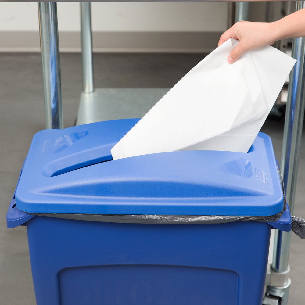 Rubbermaid Slim Jim szemetes kuka tető - papír gyűjtős- kék