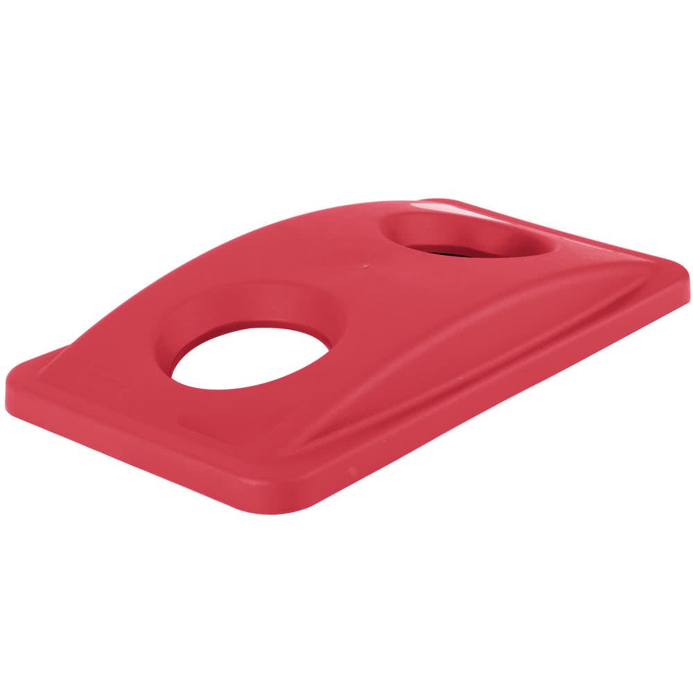 Rubbermaid Slim Jim szelektív szemetes kuka tető-üveghez-piros
