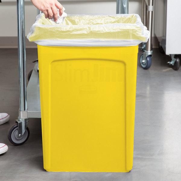 Rubbermaid Slim Jim szemetes kuka- 87L-sárga