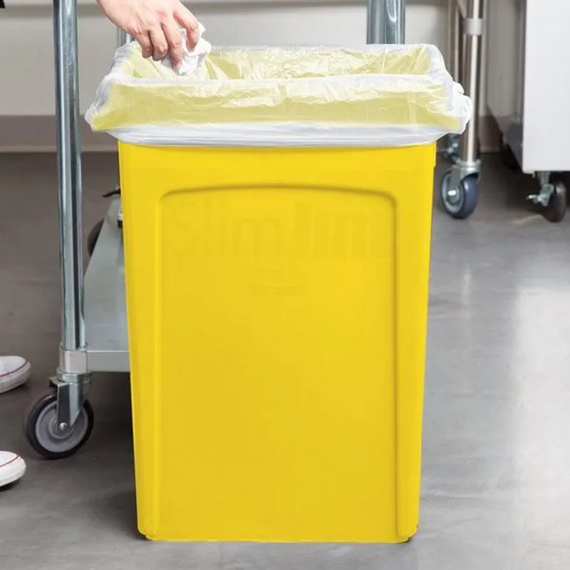 Rubbermaid Slim Jim szemetes kuka- 87L-sárga