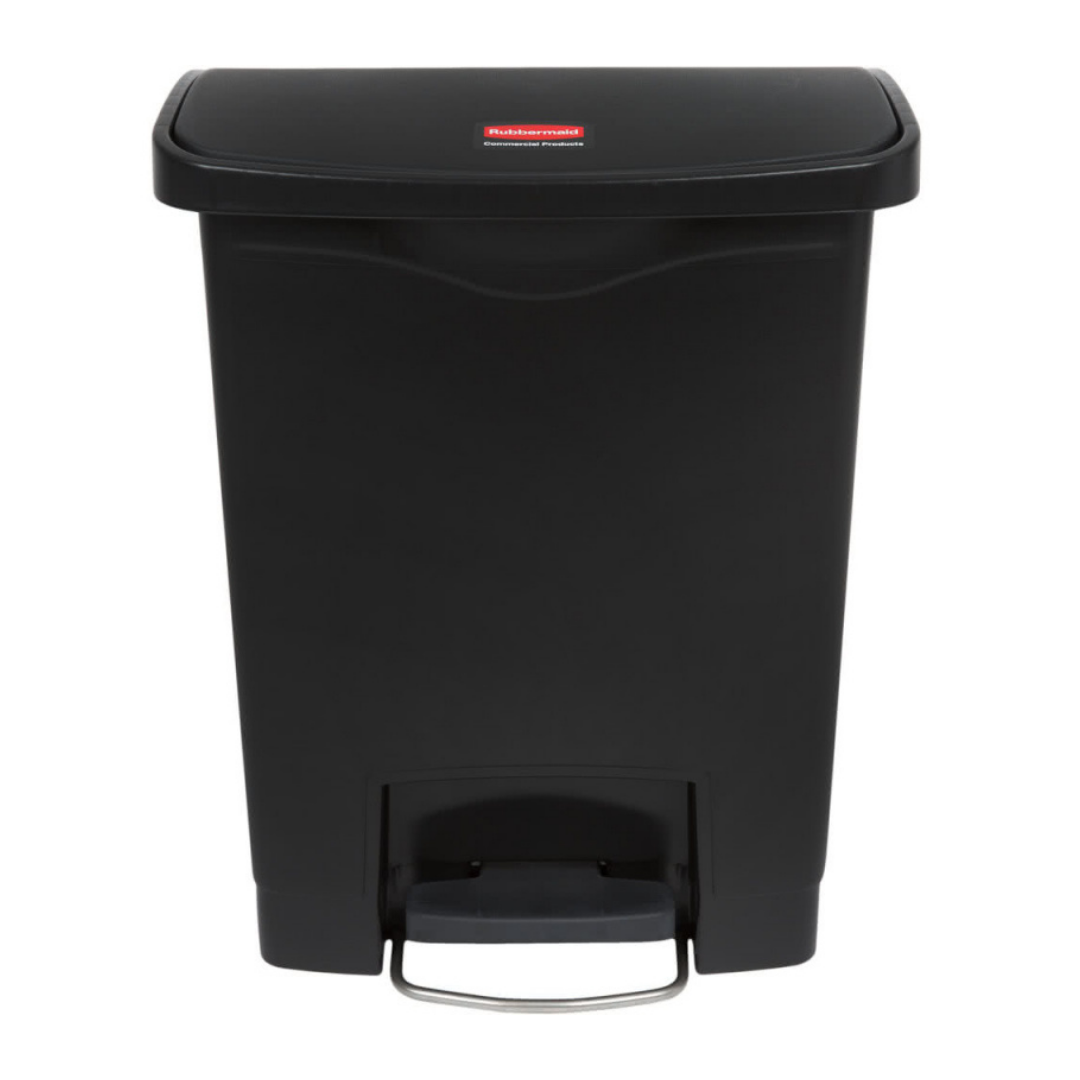 Rubbermaid Step-on keskeny pedálos szemetes kuka- fekete- 68 literes