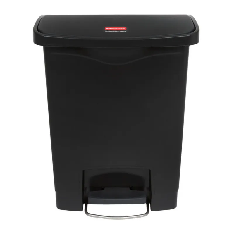 Rubbermaid Step-on keskeny pedálos szemetes kuka- fekete- 68 literes
