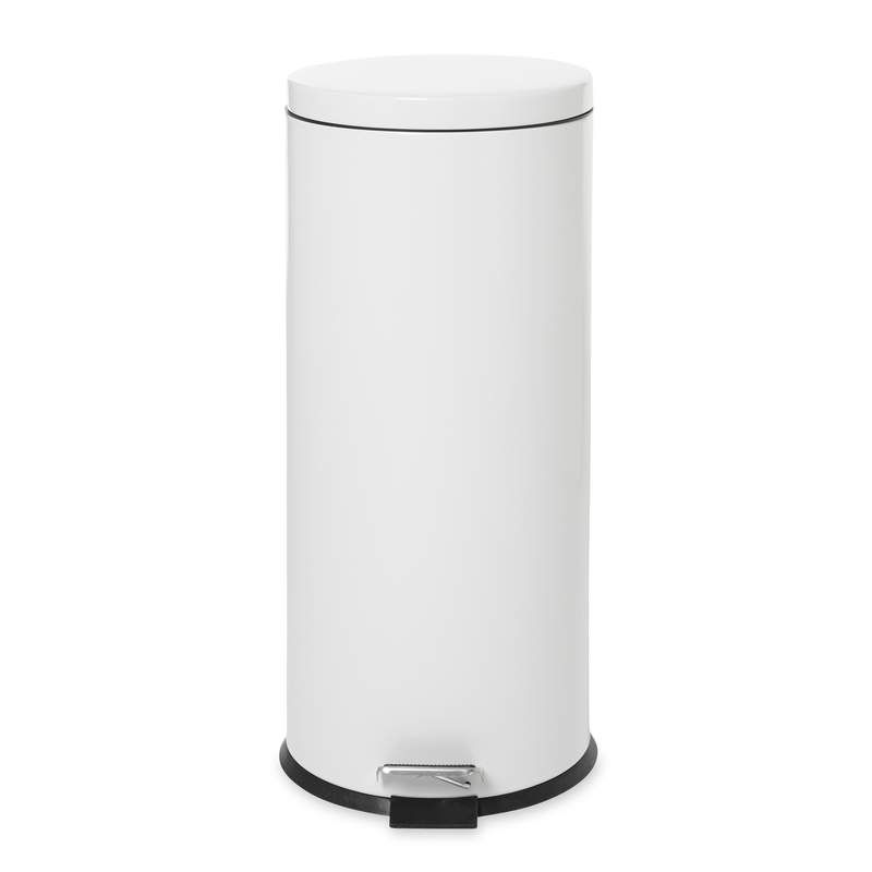 Rubbermaid pedálos szemetes, rozsdamentes 30L-es, fehér