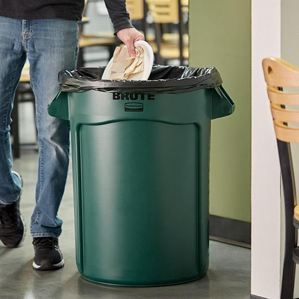 Rubbermaid Brute törhetetlen szemetes konténer 121.1L - sötétzöld