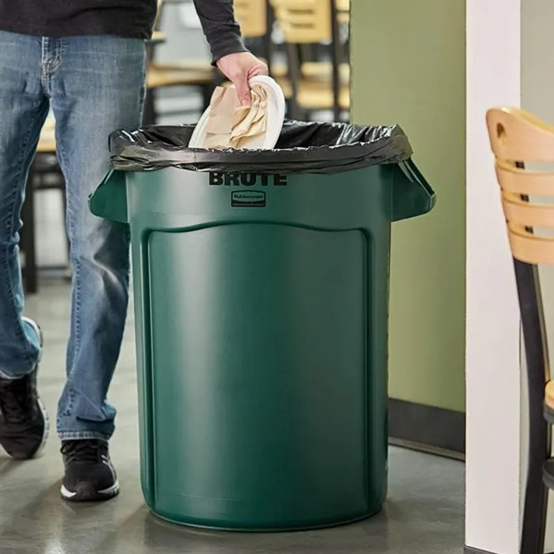 Rubbermaid Brute törhetetlen szemetes konténer 121.1L - sötétzöld