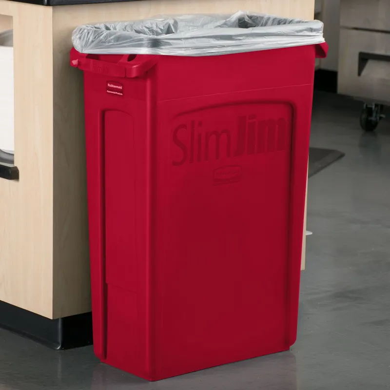Rubbermaid Slim Jim szemetes kuka- 87 literes-piros