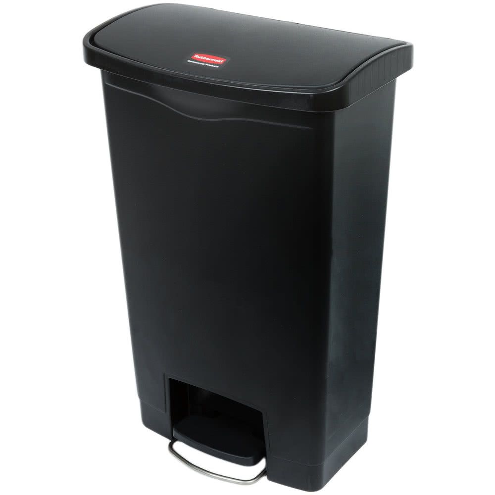 Rubbermaid Step-on keskeny szemetes kuka-fekete-50 literes
