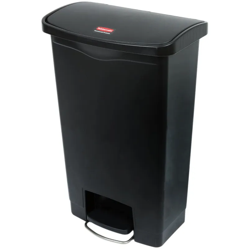 Rubbermaid Step-on keskeny szemetes kuka-fekete-50 literes