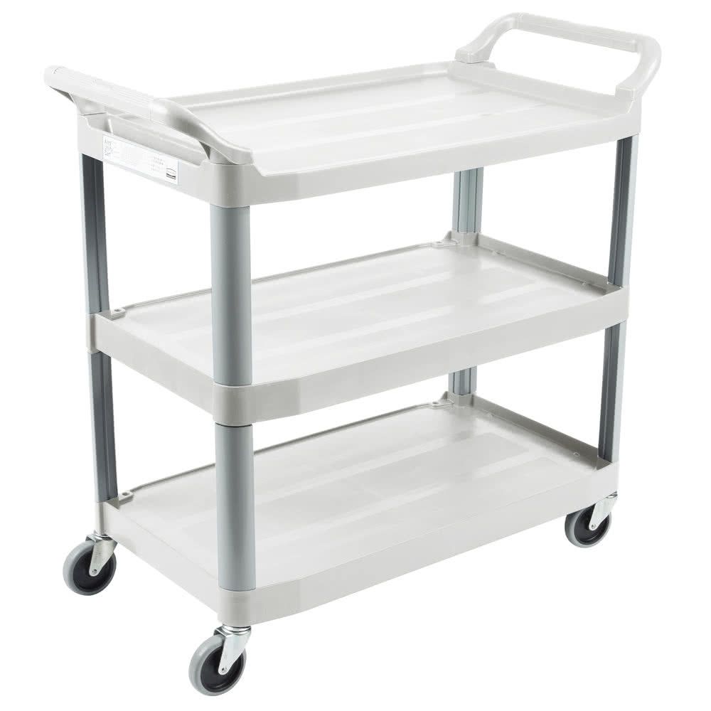 Rubbermaid X-tra szállodai szervizkocsi, 3 polcos-fehér
