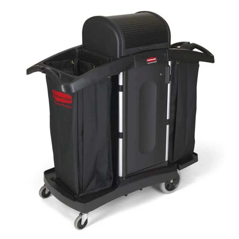 Rubbermaid nagy méretű zárható szállodai kocsi- 2 zsákkal