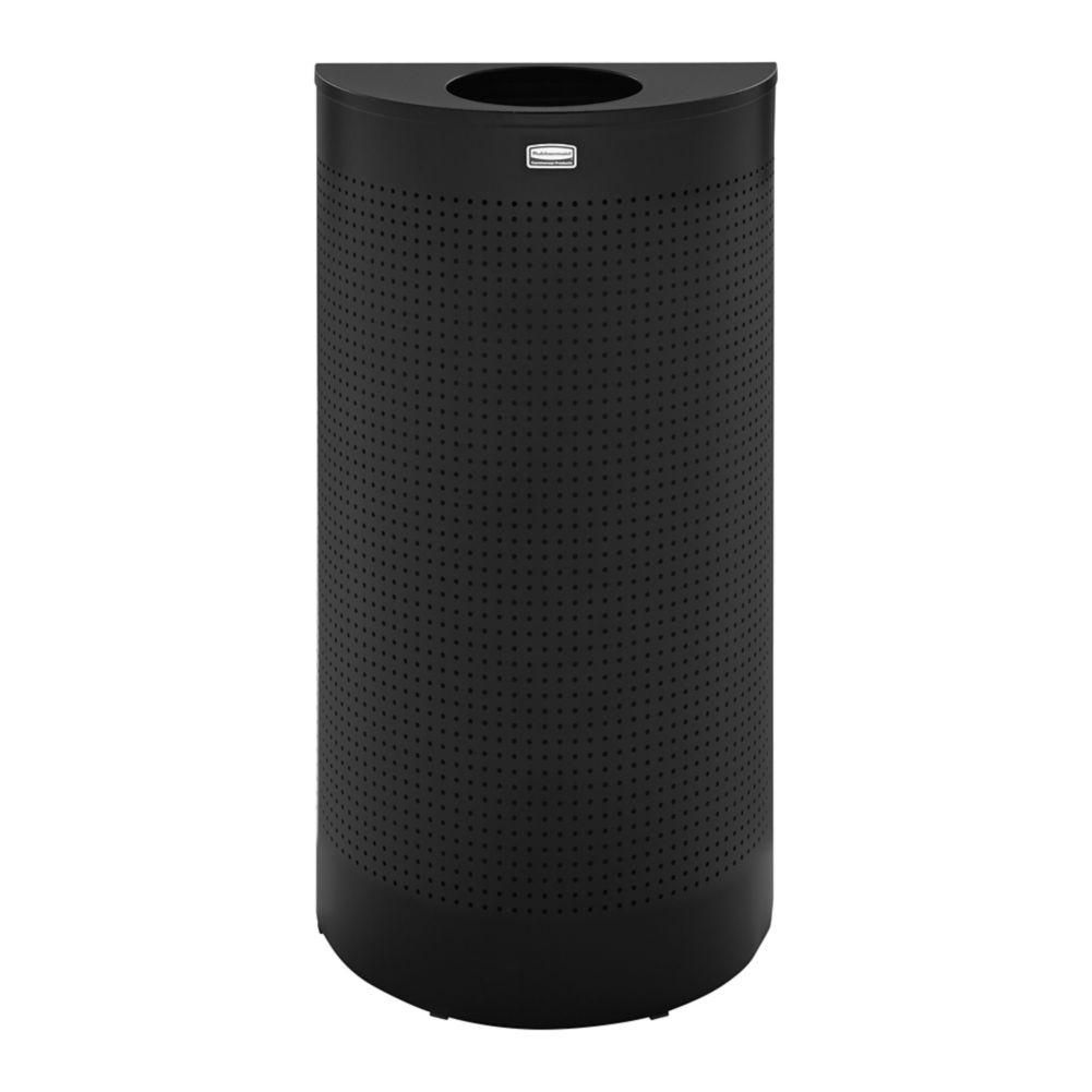Rubbermaid félkör alakú design szemetes-45L-fekete-apró lyukakkal