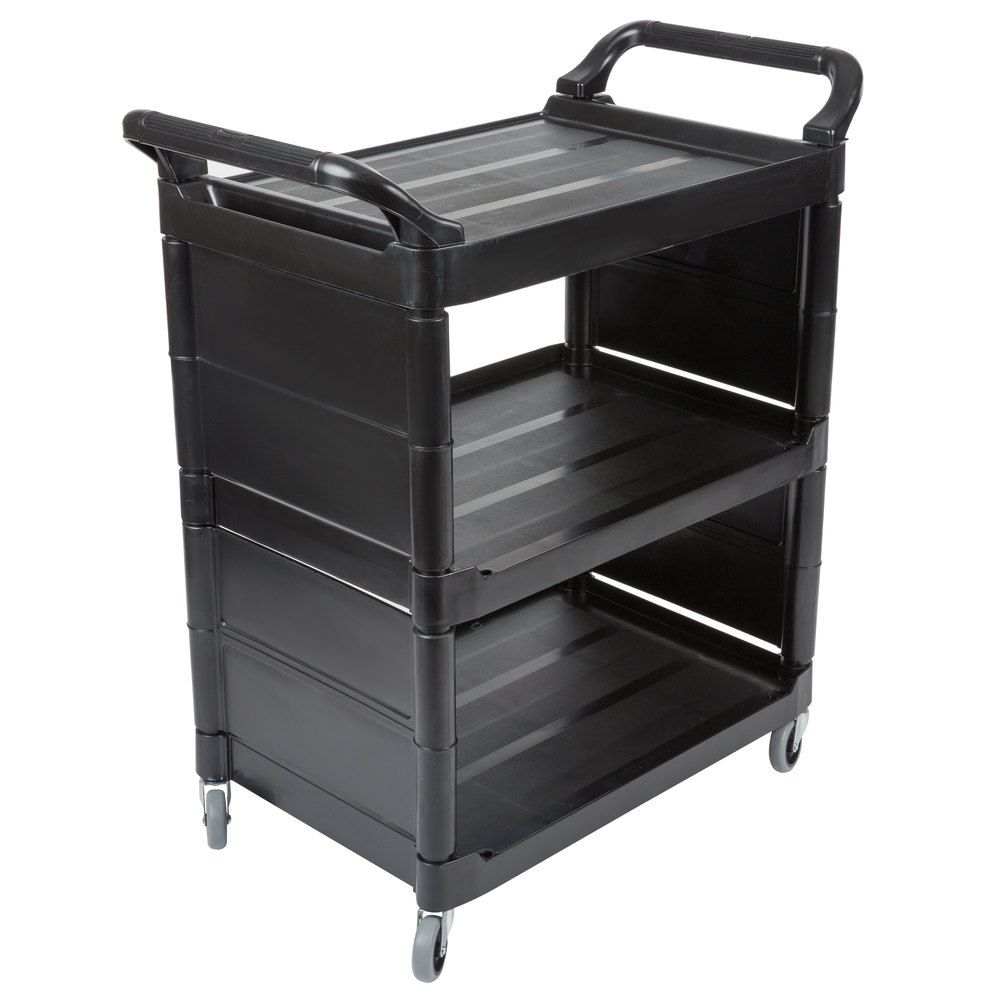 Rubbermaid kisméretű szervízkocsi, két oldalt zárt
