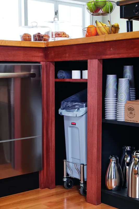 Rubbermaid Slim Jim asztal alá helyezhető kuka 49L szürke
